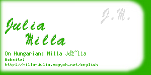 julia milla business card